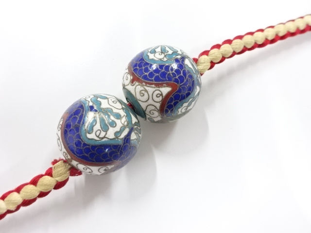 アンティーク　七宝　帯留め